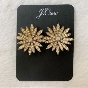 J CREW | Pavé Daisy Earrings, Gold